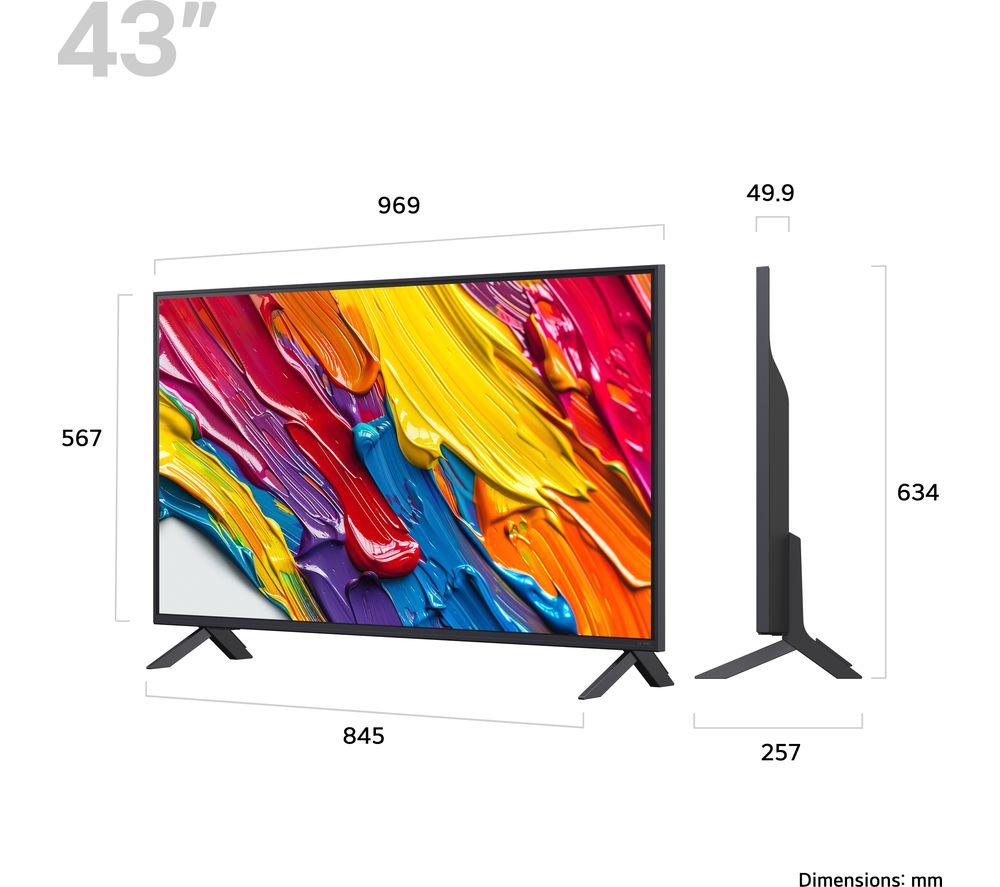 LG QNED82 43" QNED AI 4K HDR Smart TV 2025 - 43QNED82A6B