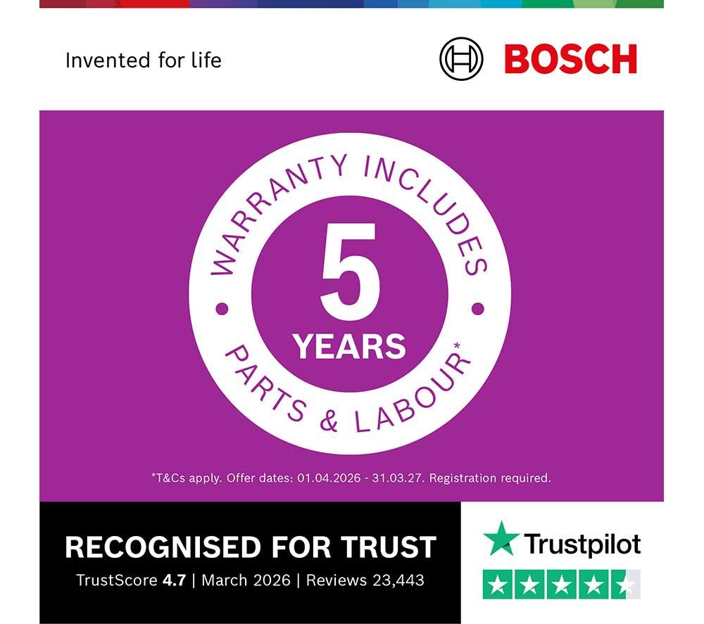 BOSCH Series 6 WGG254F1GB iDos AntiStain 10 kg 1400 Spin Washing Machine - White