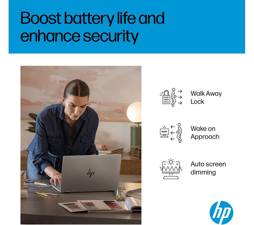 HP OmniBook X Flip NGAI 16" 2 in 1 Laptop - Intel® Core™ Ultra 5, 512 GB SSD, Glacier Silver