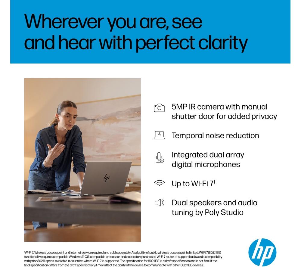 HP OmniBook X Flip NGAI 16" 2 in 1 Laptop - Intel® Core™ Ultra 5, 512 GB SSD, Glacier Silver