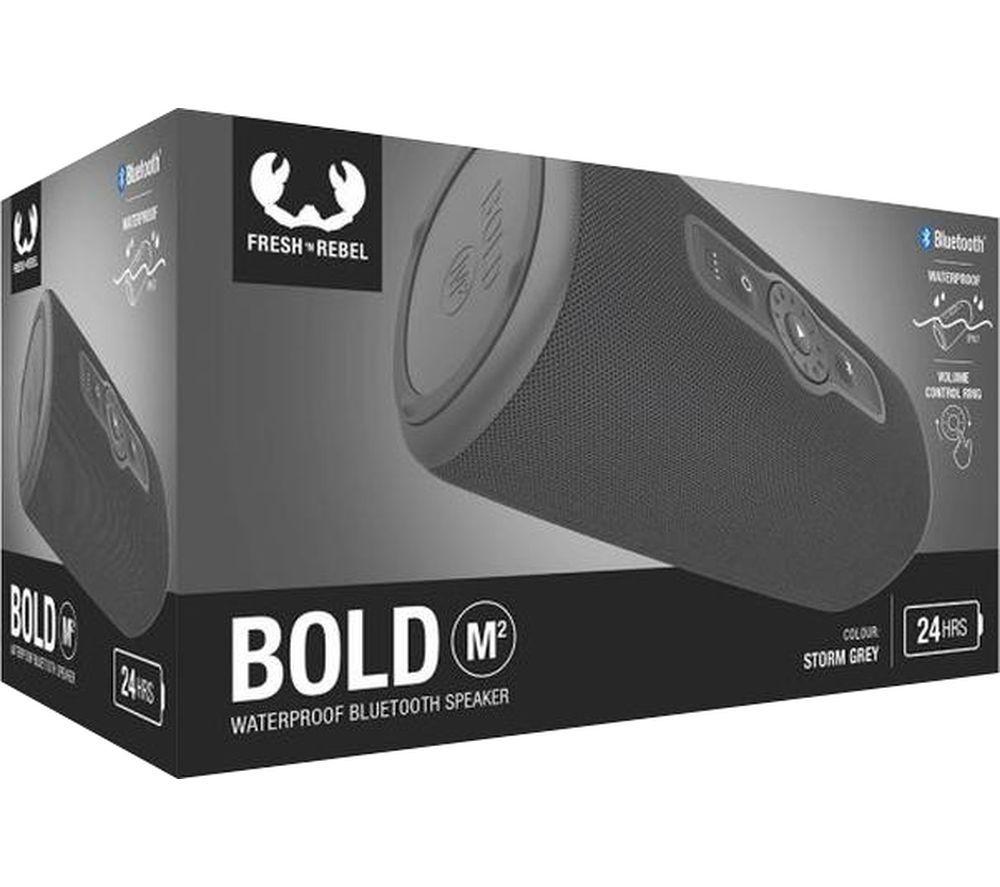 FRESH N REBEL Bold M2 Portable Bluetooth Speaker - Storm Grey