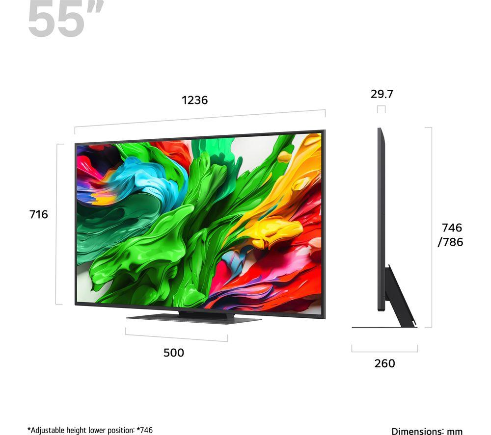 LG QNED86 55" QNED evo AI Mini LED 4K HDR Smart TV 2025 - 55QNED86A6A