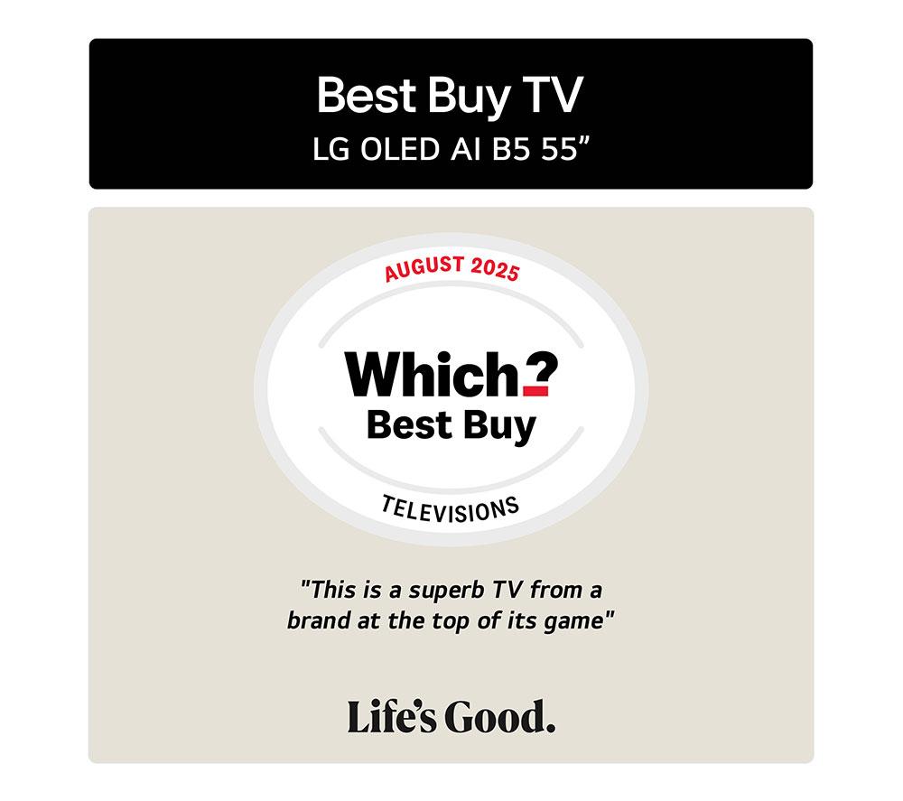 LG B5 55" OLED AI 4K HDR Smart TV 2025 - OLED55B56LA
