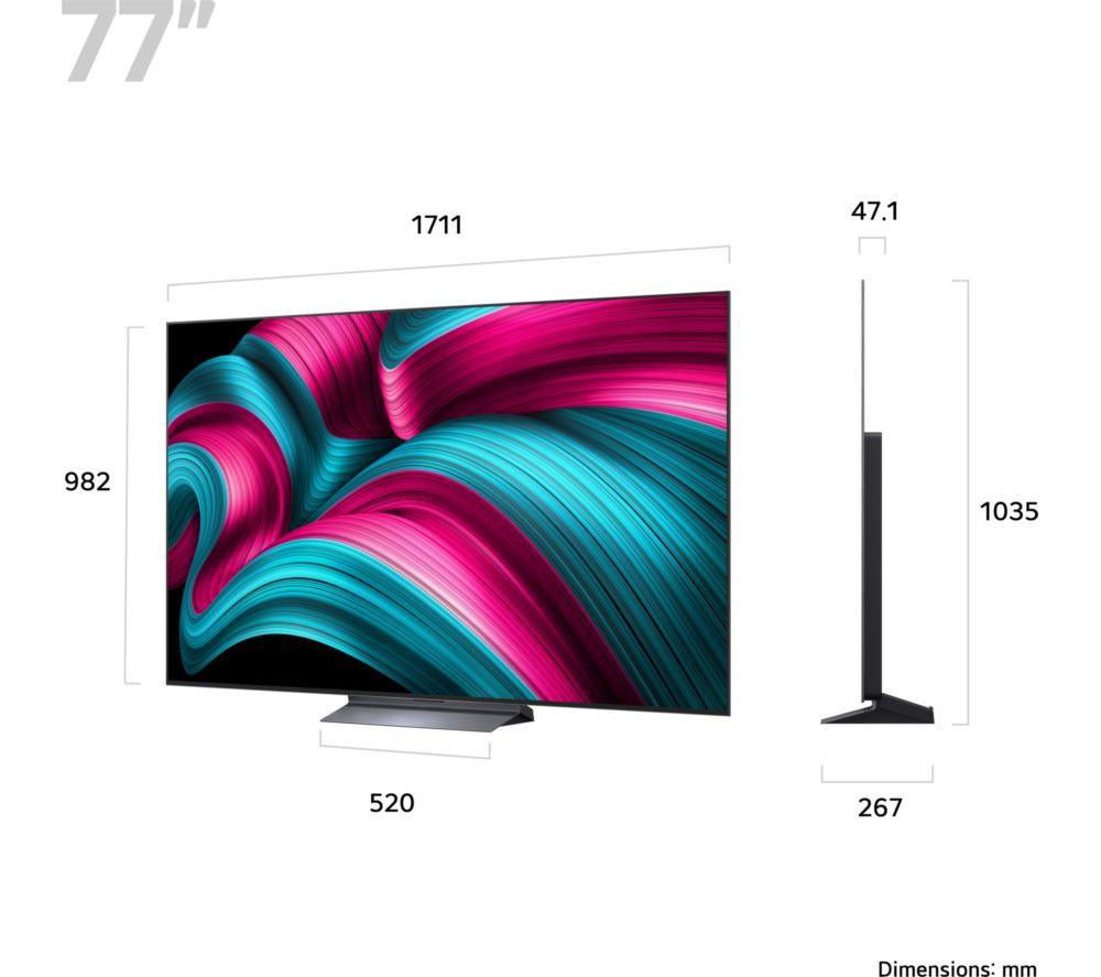 LG C5 77" OLED evo AI 4K HDR Smart TV 2025 - OLED77C54LA