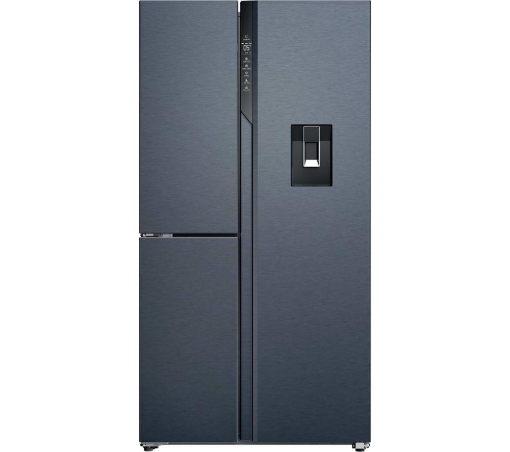 HAIER Series 7 HSPR79F18EWMB American-Style Fridge Freezer - Brushed Black