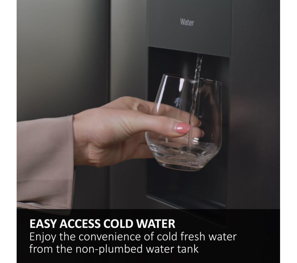 Frigorífico americano Haier Serie 7 HSPR79F18EWMB - Negro cepillado