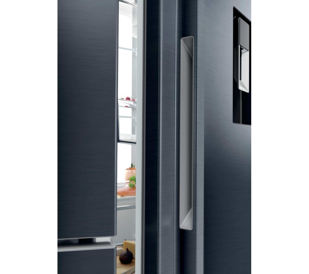 Frigorífico americano Haier Serie 7 HSPR79F18EWMB - Negro cepillado