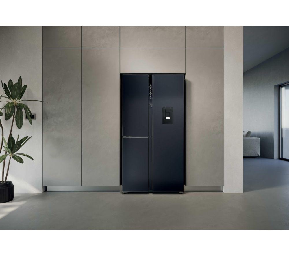 Frigorífico americano Haier Serie 7 HSPR79F18EWMB - Negro cepillado