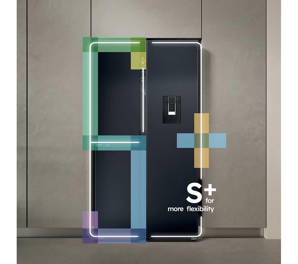 Frigorífico americano Haier Serie 7 HSPR79F18EWMB - Negro cepillado