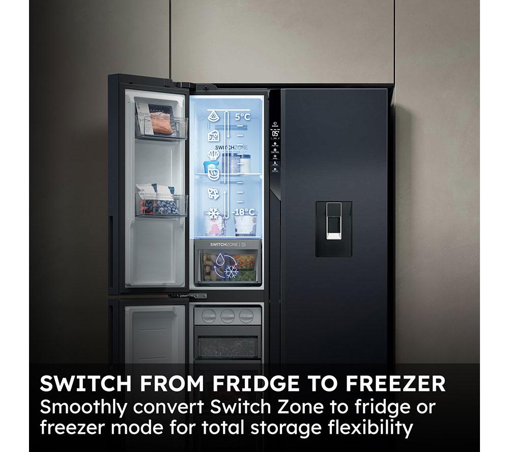 Frigorífico americano Haier Serie 7 HSPR79F18EWMB - Negro cepillado