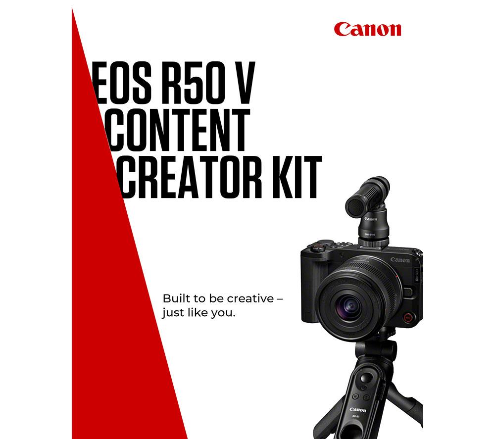 CANON EOS R50 V Mirrorless Camera with RF-S 14-30 mm f/4-6.3 IS STM PZ Lens