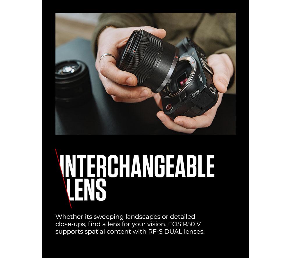 CANON EOS R50 V spiegellose Kamera mit RF-S 14-30 mm f/4-6.3 IS STM PZ Objektiv