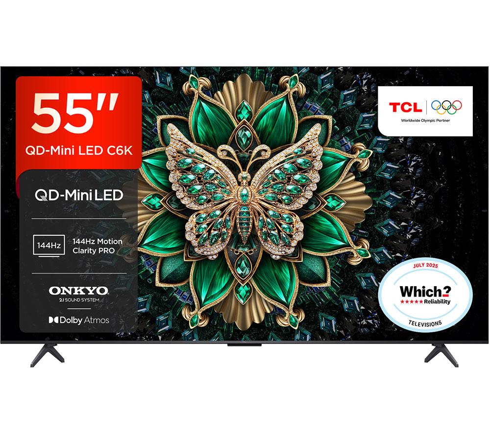 TCL C6K 55" QD-Mini LED 4K HDR Smart Google TV - 55C6K