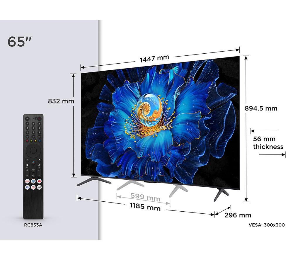 TCL C6KS 65" QD-Mini LED 4K HDR Smart Google TV - 65C6KS