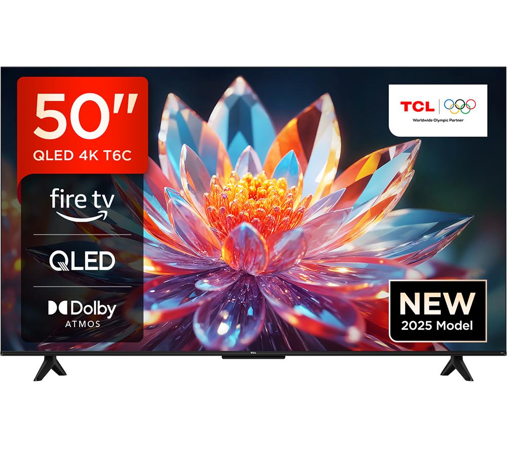 TCL T6C 50" QLED 4K HDR Smart Fire TV with Freely - 50T6C-UK