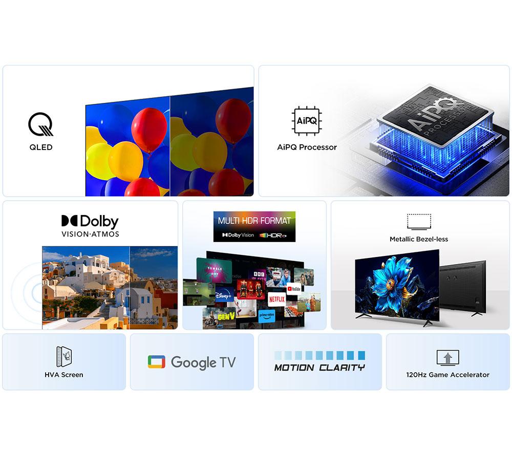 TCL 85P7K Smart TV QLED 4K Ultra HD HDR de 85"