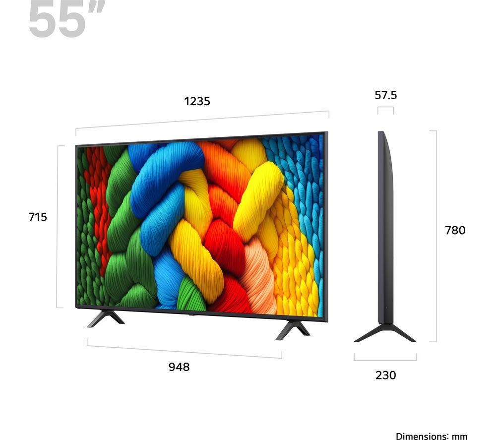 LG NANO80 55" NanoCell AI 4K HDR Smart TV 2025 - 55NANO80A6B
