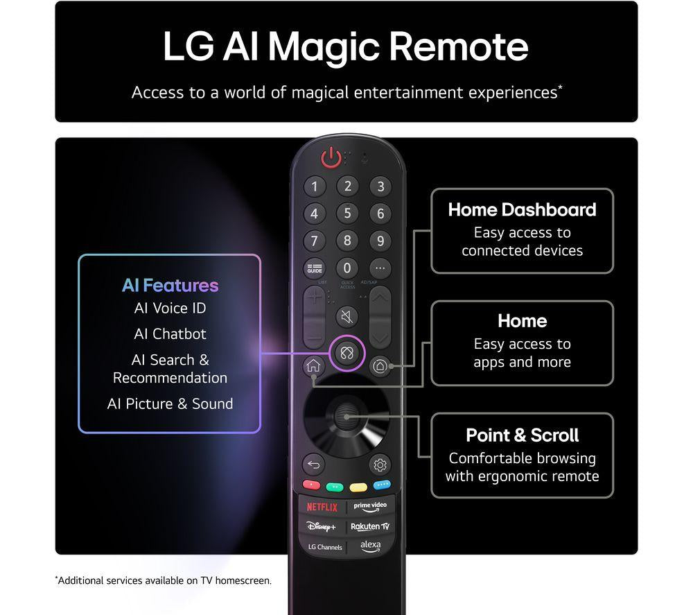 LG G5 55" OLED evo AI 4K HDR Smart TV 2025 (Stand Version) - OLED55G56LS