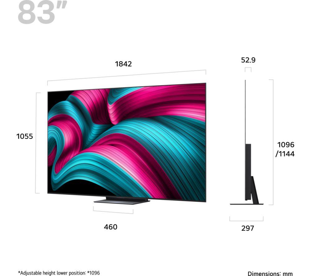 LG C5 83" OLED evo AI 4K HDR Smart TV 2025 - OLED83C54LA
