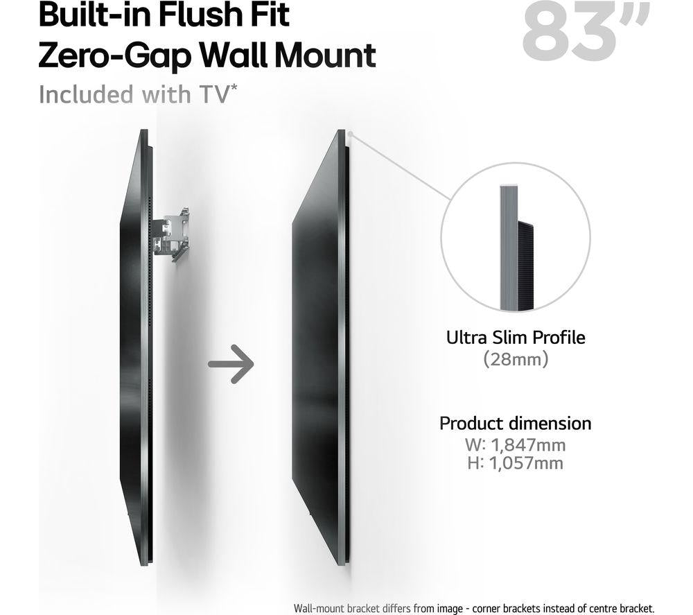 LG G5 83" OLED evo AI 4K HDR Smart TV 2025 (Wall Mount Version) - OLED83G54LW