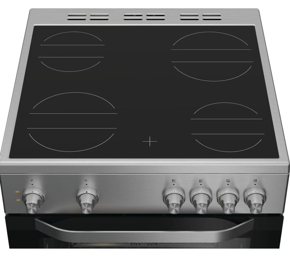 HOTPOINT Cocina eléctrica de cerámica Multiflow H6V5KMX/UK de 60 cm - Acero inoxidable