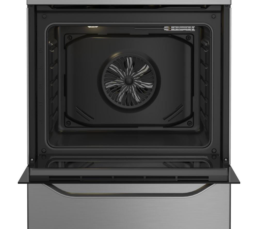 HOTPOINT Cocina eléctrica de cerámica Multiflow H6V5KMX/UK de 60 cm - Acero inoxidable
