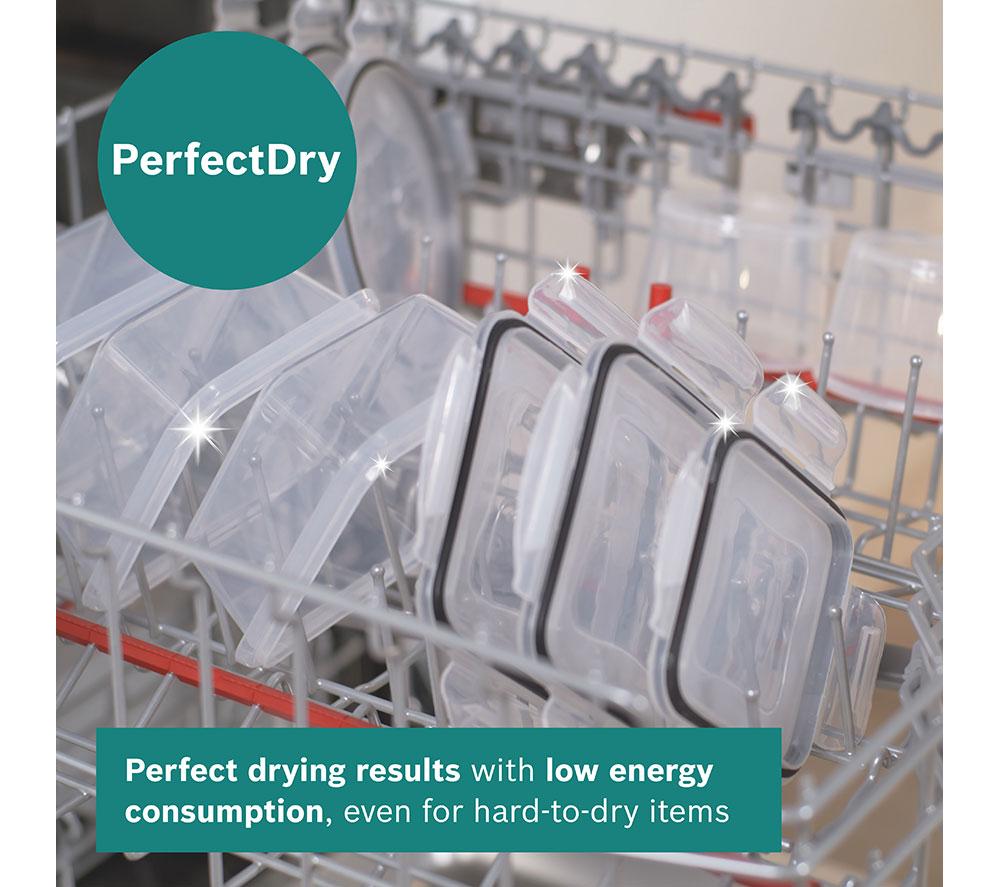 BOSCH Series 6 PerfectDry SMS6TCI02G Full-size WiFi-enabled Dishwasher - Brushed Steel