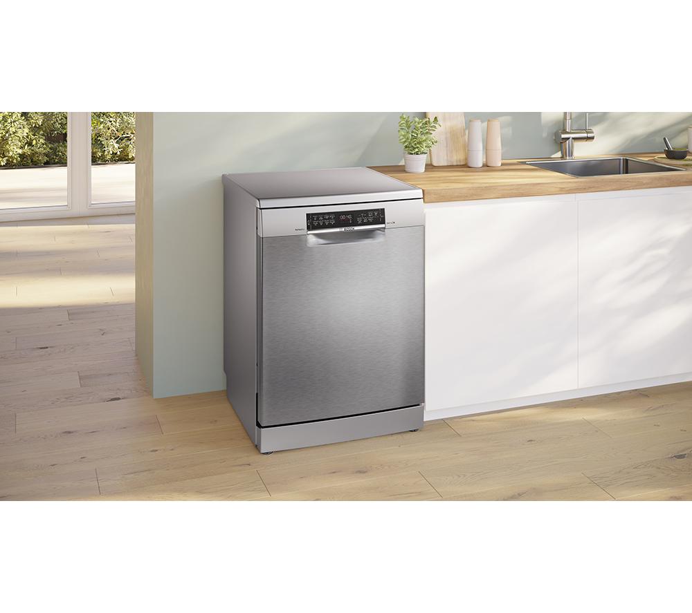 BOSCH Series 6 PerfectDry SMS6TCI02G Full-size WiFi-enabled Dishwasher - Brushed Steel