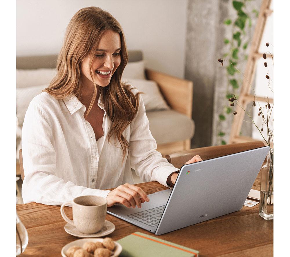 ASUS CX15 15.6" Chromebook Plus - Intel® Core™ 3, 128 GB eMMC, Grey