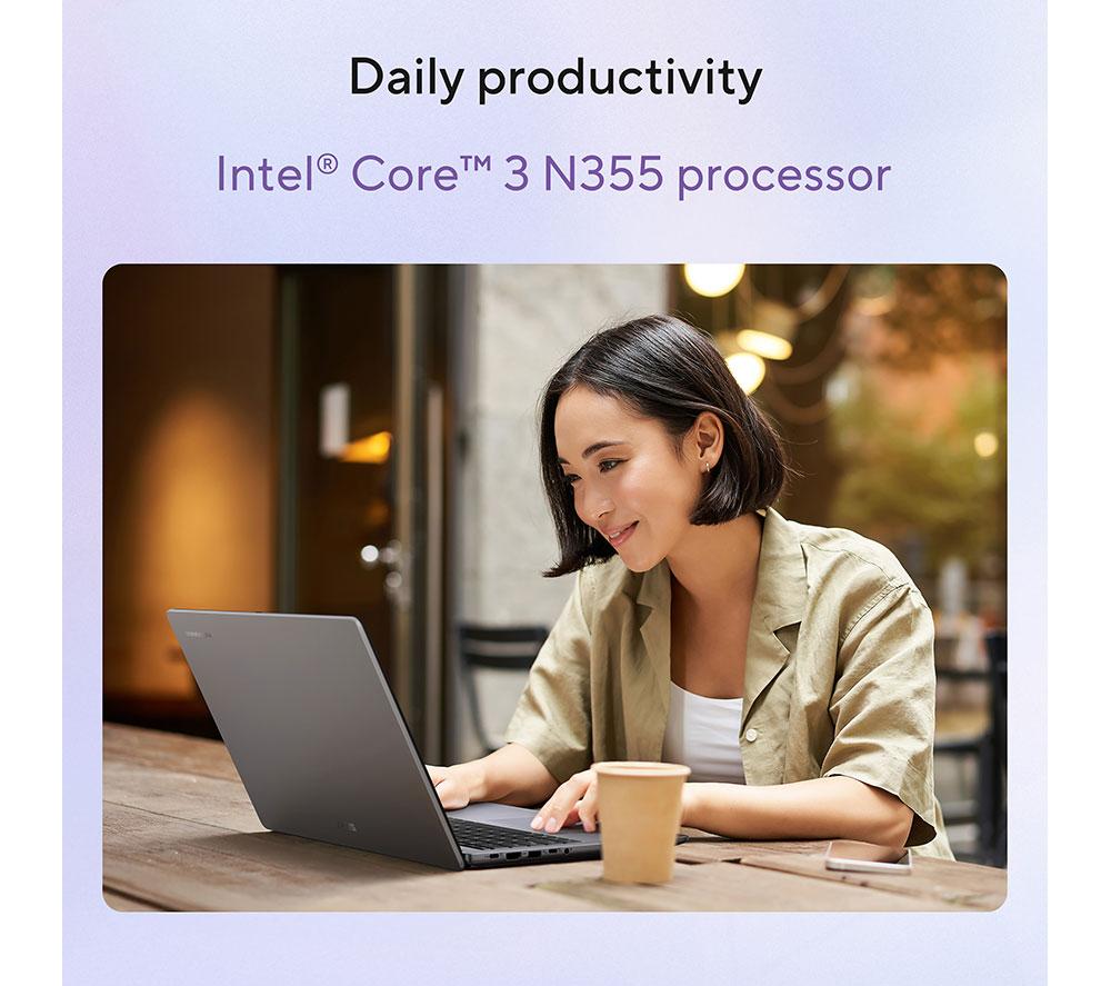 ASUS CX15 15.6" Chromebook Plus - Intel® Core™ 3, 128 GB eMMC, Grey