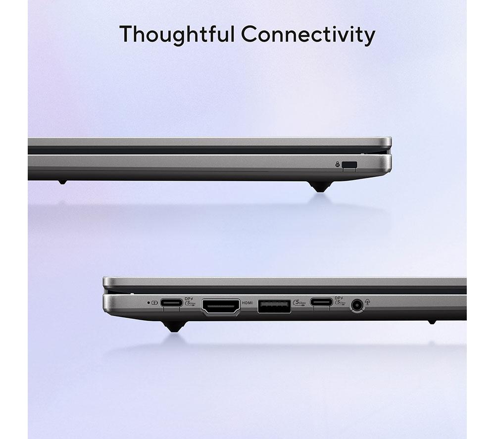 ASUS CX15 15.6" Chromebook Plus - Intel® Core™ 3, 128 GB eMMC, Grey