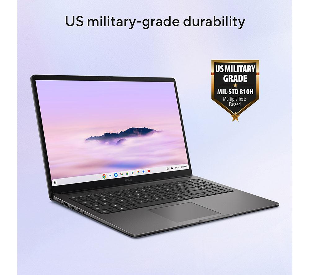 ASUS CX15 15.6" Chromebook Plus - Intel® Core™ 3, 128 GB eMMC, Grey
