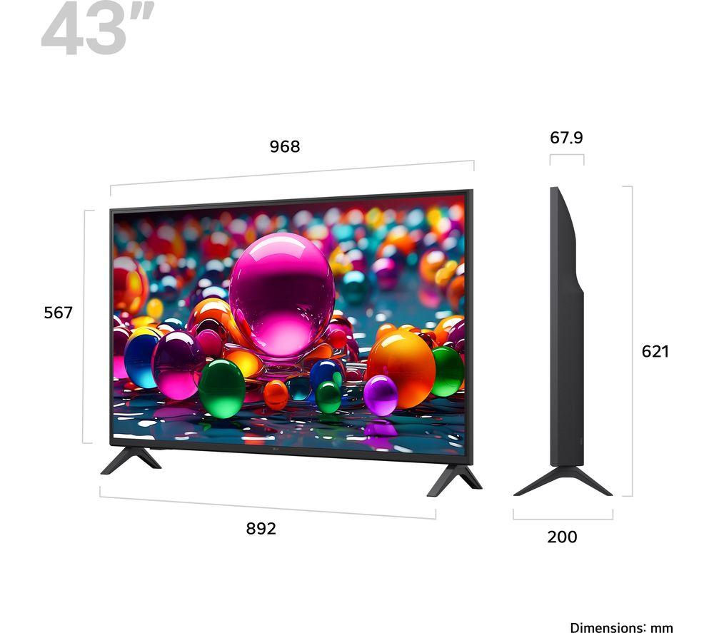 LG UA75 Smart TV LED 4K HDR de 43" 2025 - 43UA75006LA