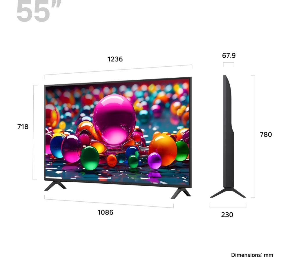 LG UA75 Smart TV LED 4K HDR de 55" 2025 - 55UA75006LA