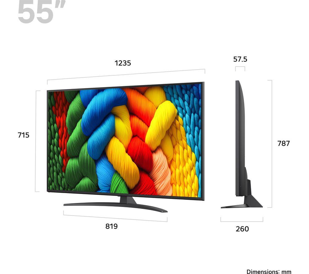 LG NANO81A 55" NanoCell AI 4K HDR Smart TV 2025 - 55NANO81A6A