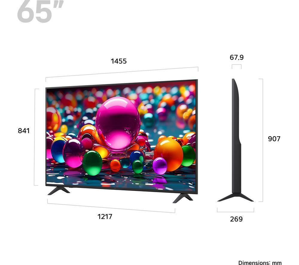LG UA75 Smart TV LED 4K HDR de 65" 2025 - 65UA75006LA