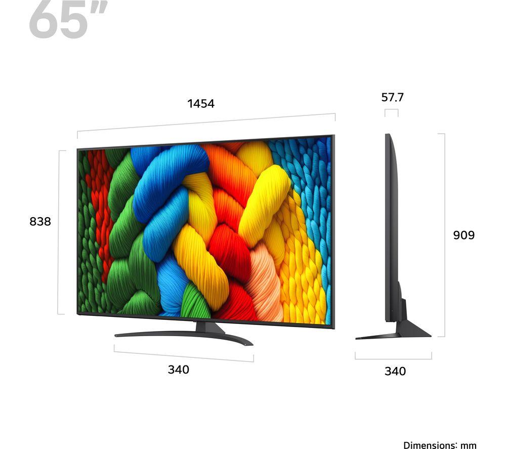 LG NANO81A 65" NanoCell AI 4K HDR Smart TV 2025 - 65NANO81A6A