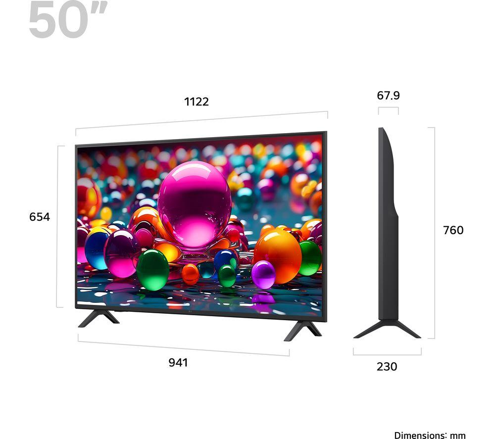 LG UA75 Smart TV LED 4K HDR de 50" 2025 - 50UA75006LA