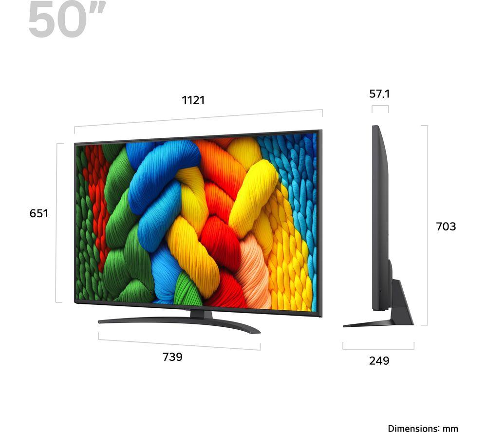 LG NANO81A 50" NanoCell AI 4K HDR Smart TV 2025 - 50NANO81A6A