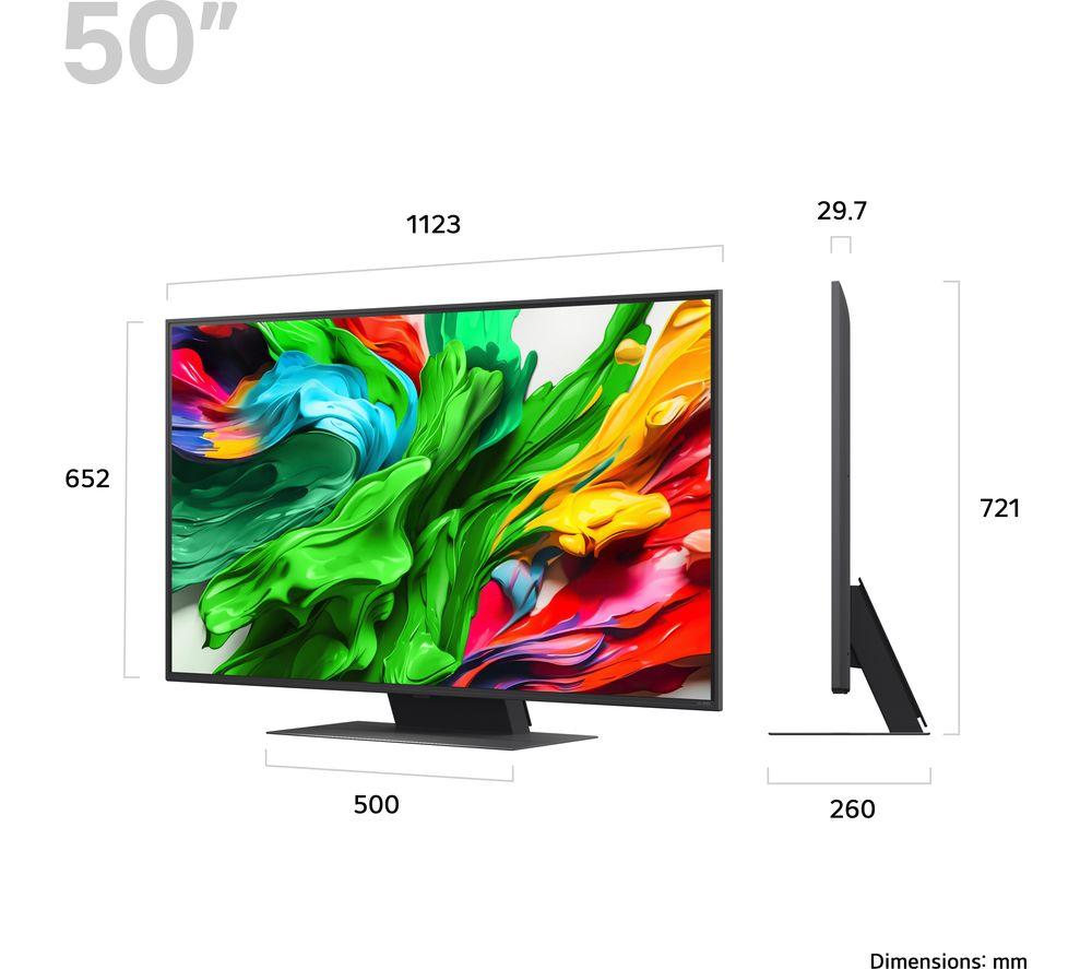 LG QNED86 50" QNED evo AI Mini LED 4K HDR Smart TV 2025 - 50QNED86A6C