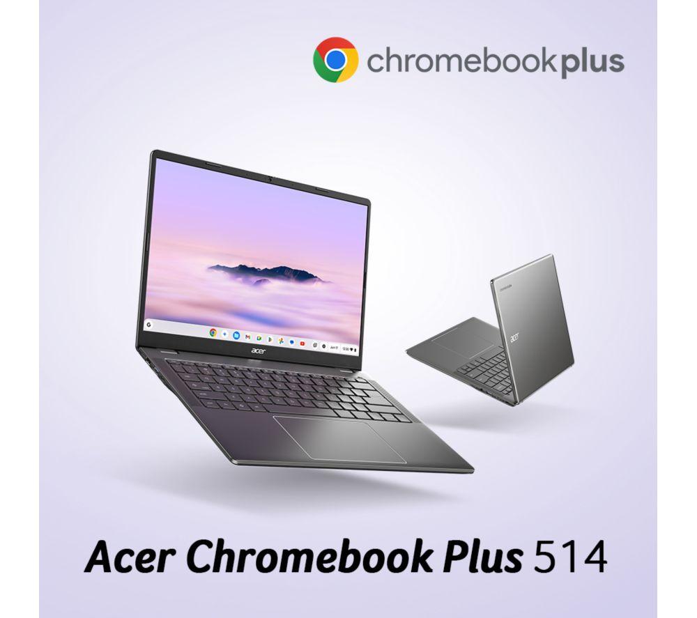 ACER 514 14" Chromebook Plus - Intel® Core™ 3, 128 GB eMMC, Grey