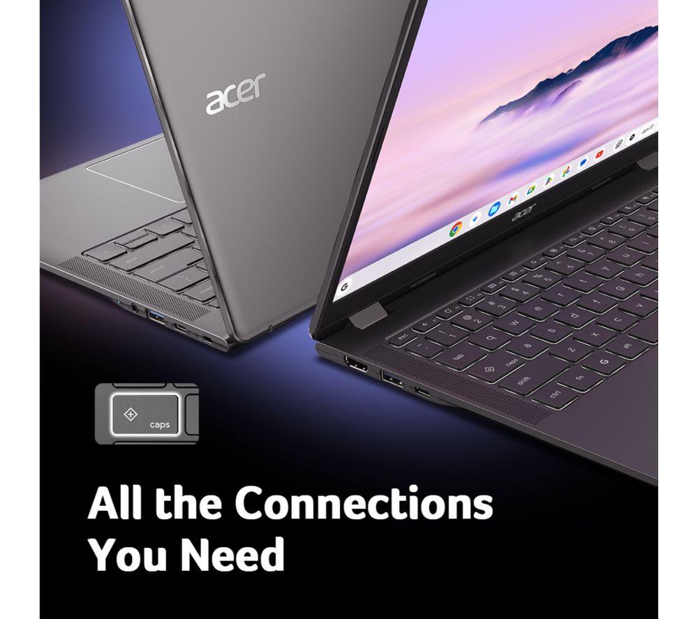 ACER 514 14" Chromebook Plus - Intel® Core™ 3, 128 GB eMMC, Grey