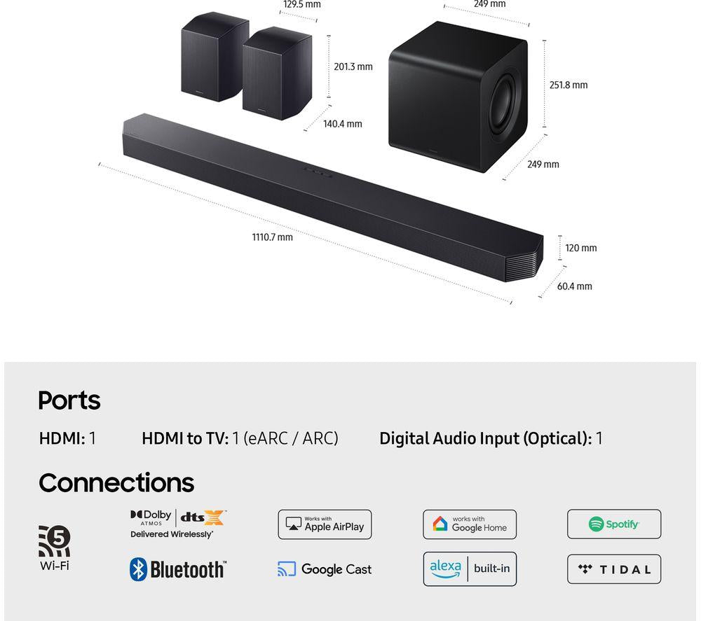 SAMSUNG HW-Q930F/XU 9.1.4 Wireless Sound Bar with Dolby Atmos & DTS Virtual:X