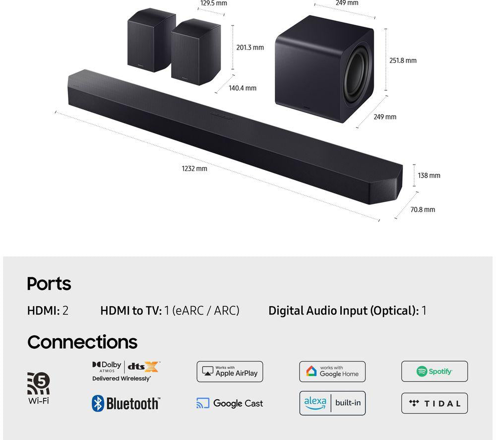 SAMSUNG HW-Q990F/XU 11.1.4 Wireless Sound Bar with Dolby Atmos