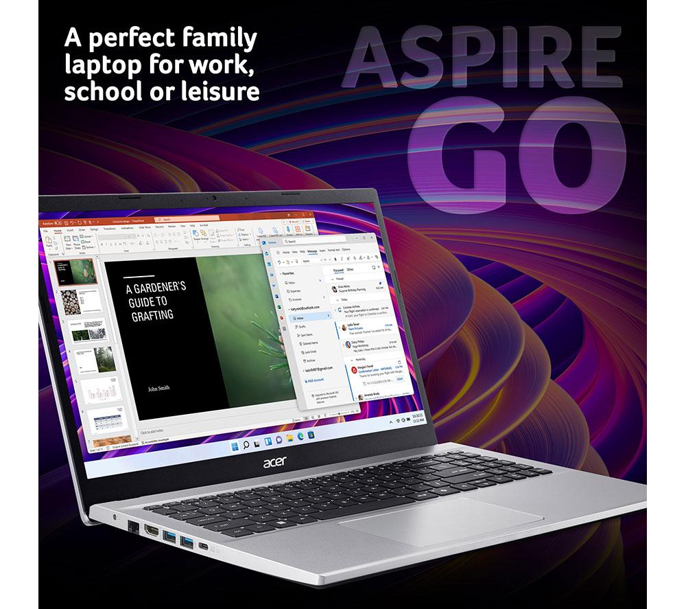 ACER Aspire Go 15 15.6" Laptop - AMD Ryzen 5, 512 GB SSD, Silver