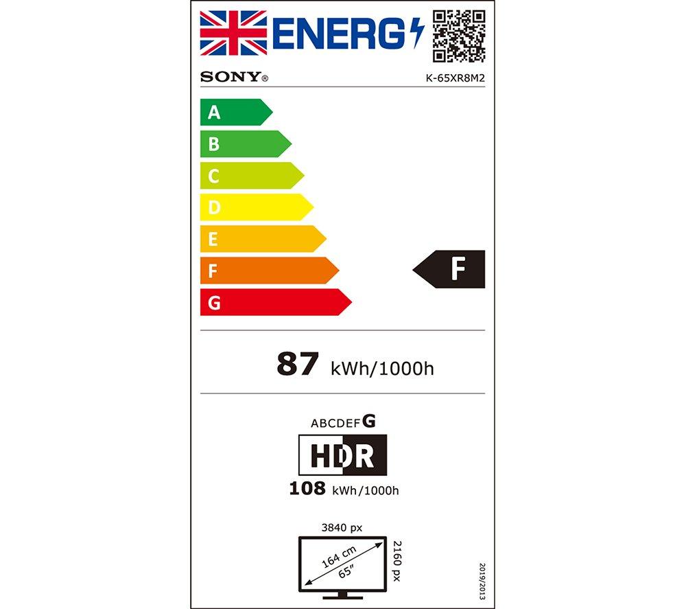 SONY BRAVIA 8 II 65" QD-OLED 4K HDR AI Smart TV - K65XR8M25B