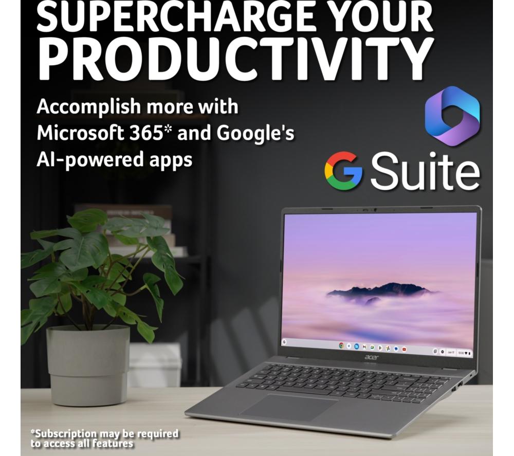 ACER 516 16" Chromebook Plus - Intel® Core™ i5, 256 GB SSD, Grey