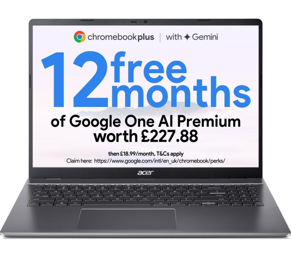 ACER 516 16" Chromebook Plus - Intel® Core™ i5, 256 GB SSD, Grey