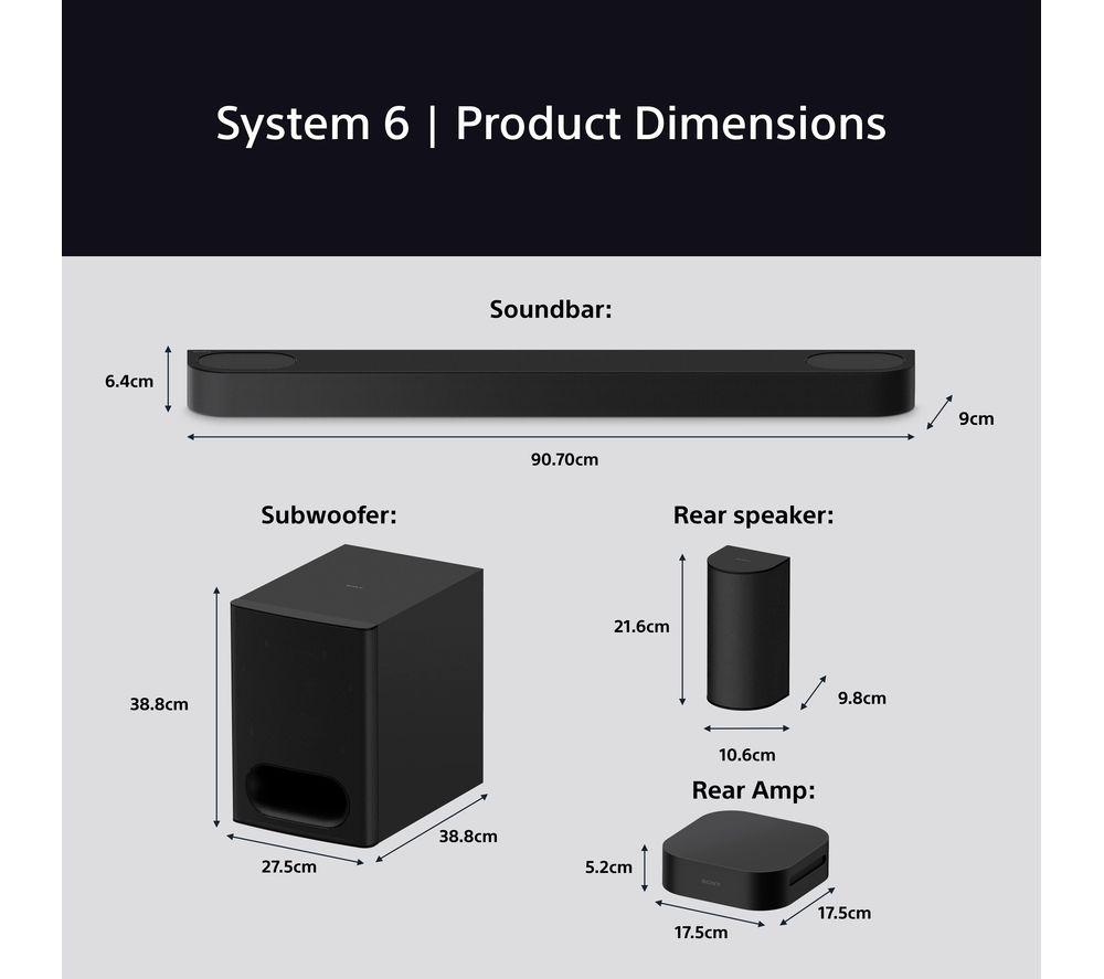 Sistema de cine en casa 5.1 SONY BRAVIA Theatre System 6 con Dolby Atmos y DTS Virtual:X