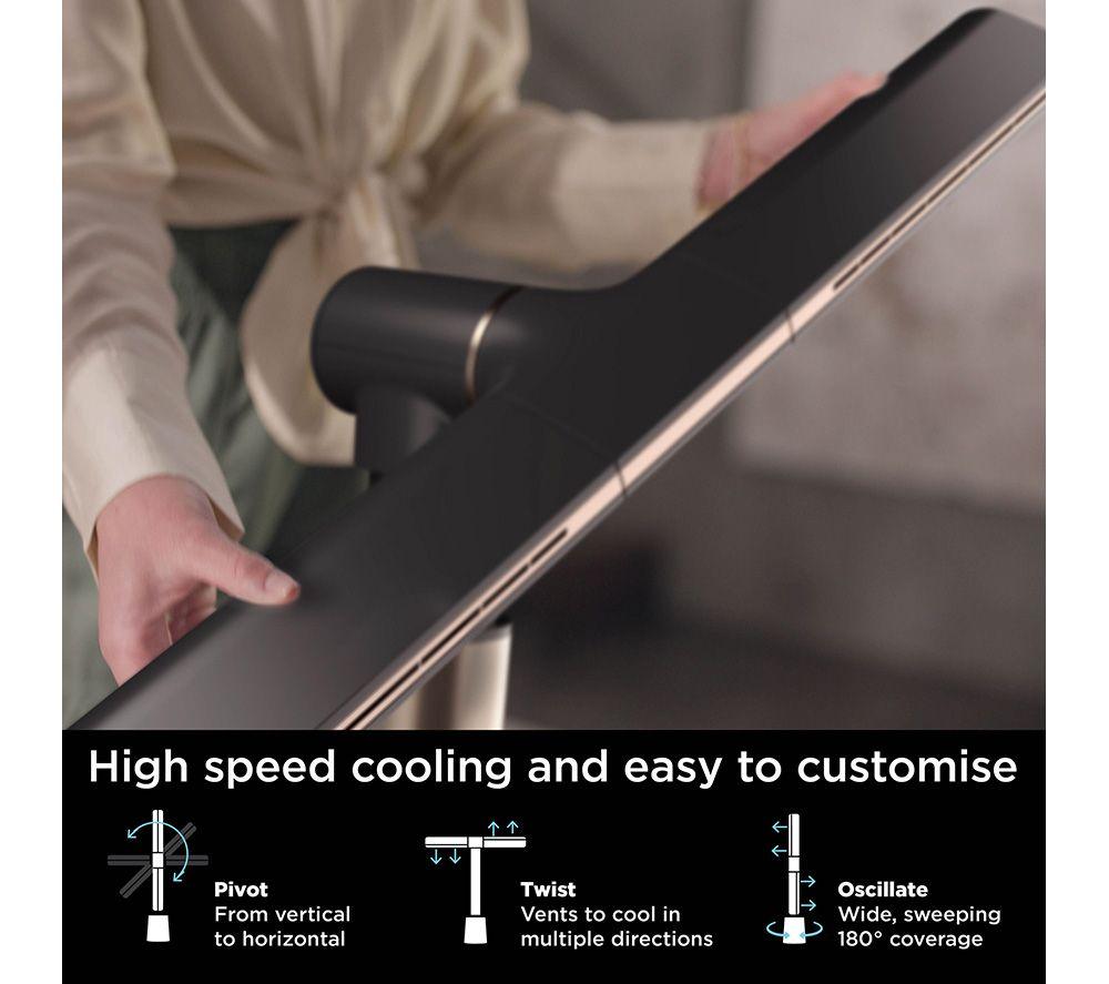 SHARK TF200SUK TurboBlade High-Speed Multi-Directional Tower Fan - Charcoal